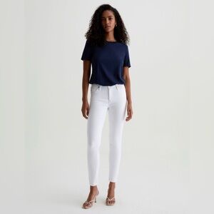 AG Adriano Goldschmied White Prima Cigarette Mid Rise Jean